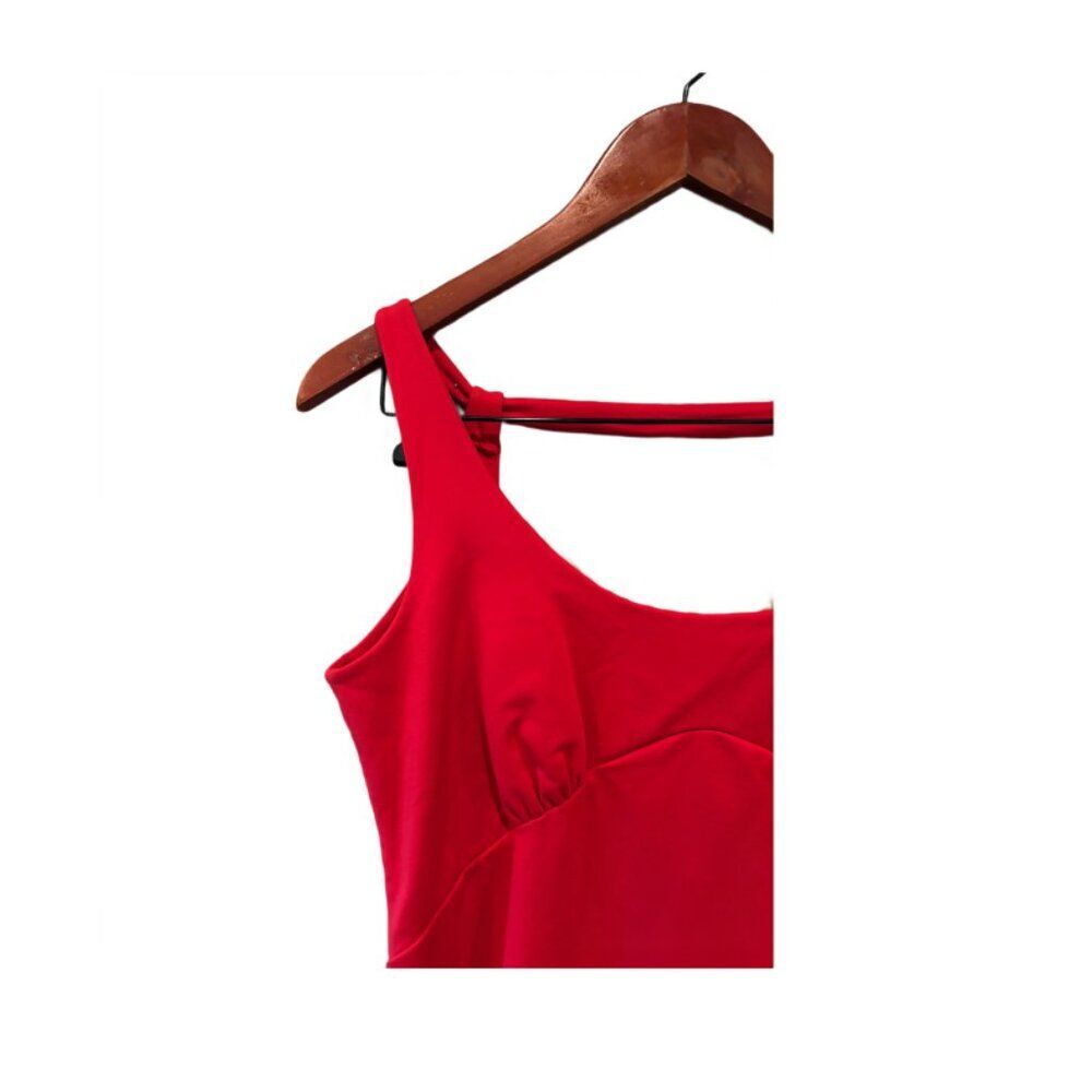 Boston Proper Womens Fit and Flare Open Back Dress Size S Red Date Night - Picture 4 of 6